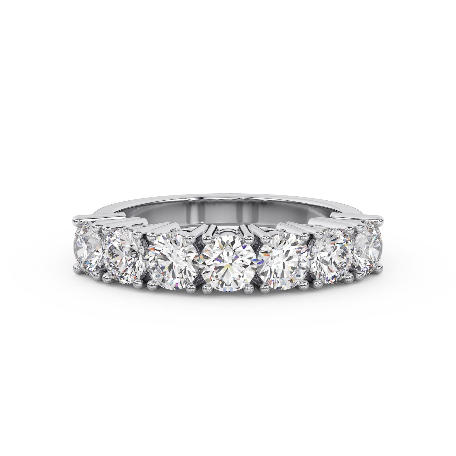 Demi-Alliance 7 Pierres Lumière Intemporelle Grand Eclat