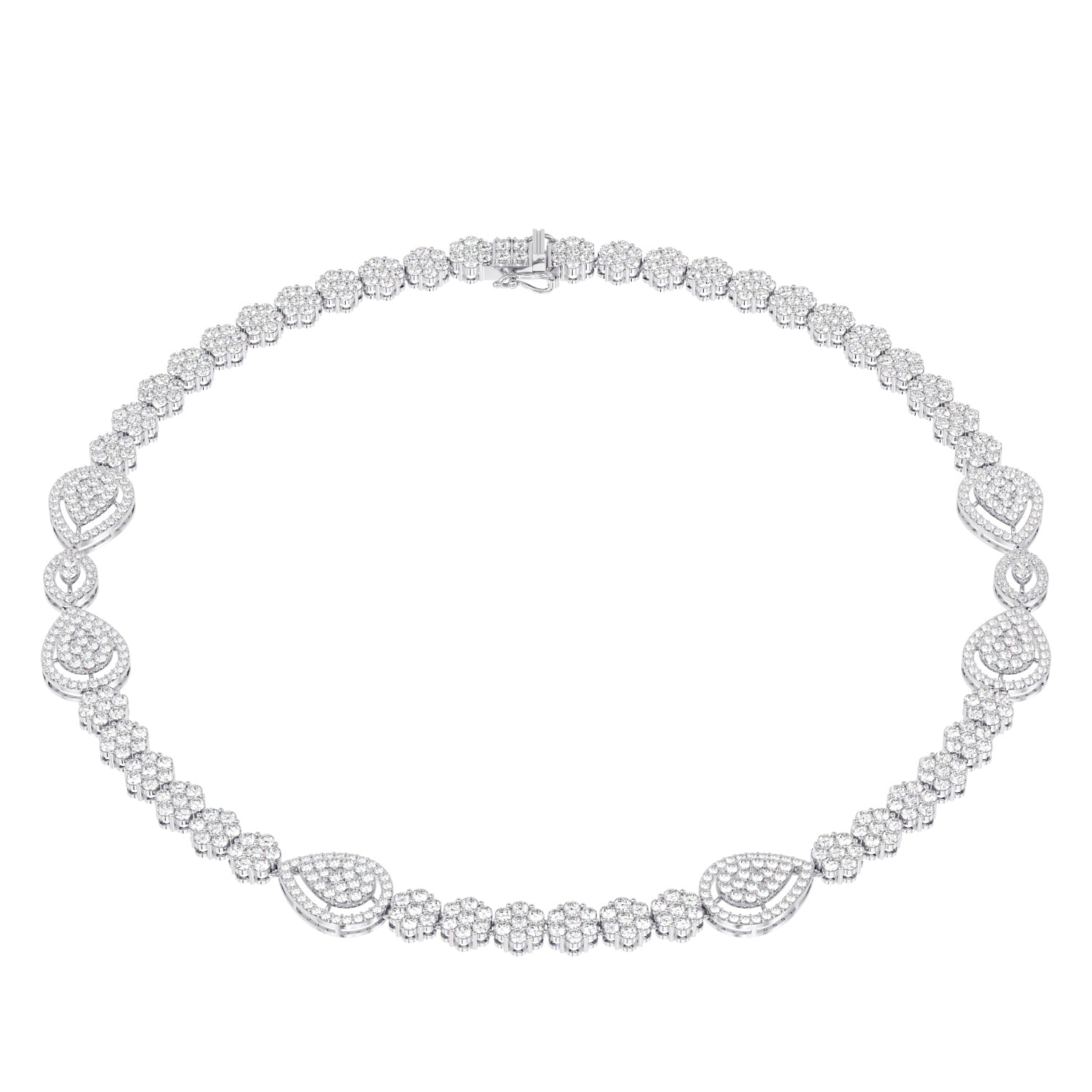 Collier Rivière Cascade De Fleurs (Lab-Grown)