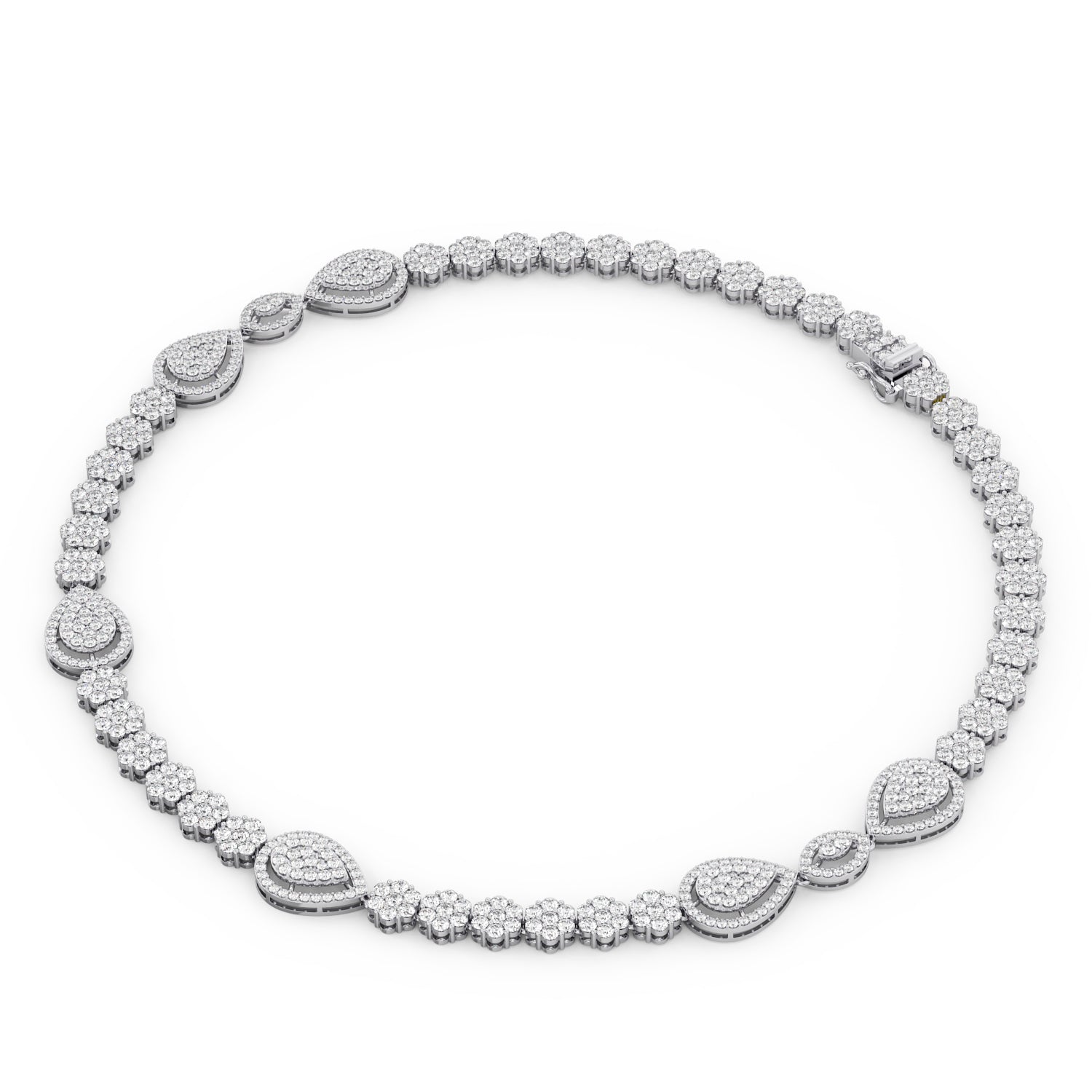 Collier Rivière Cascade De Fleurs