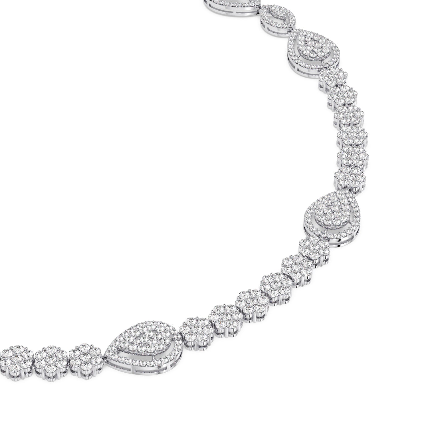 Collier Rivière Cascade De Fleurs