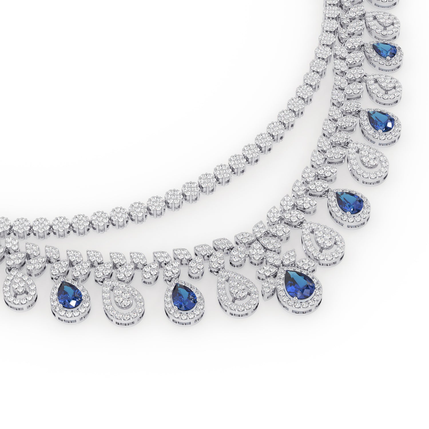 Collier Rivière Pluie Azur