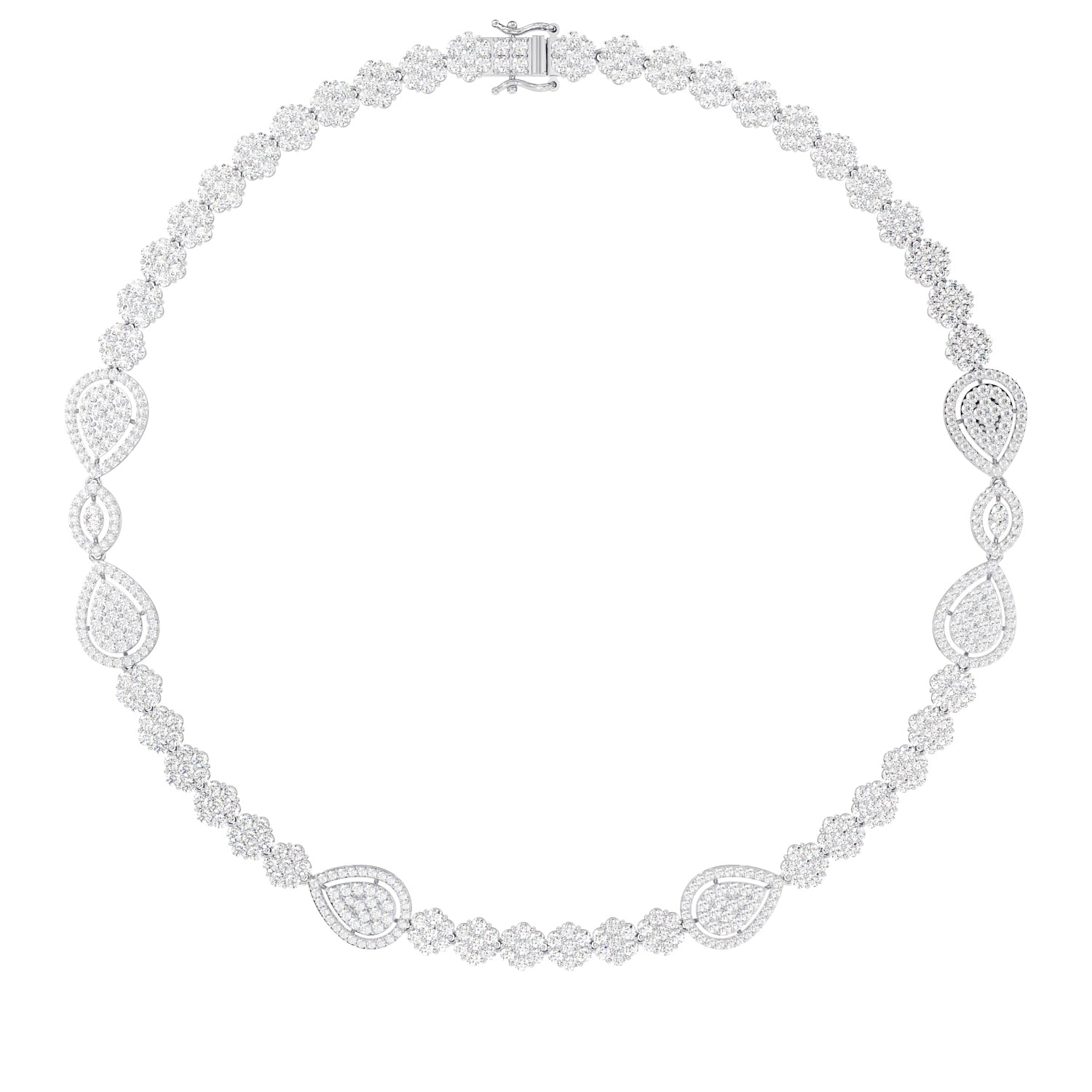 Collier Rivière Cascade De Fleurs