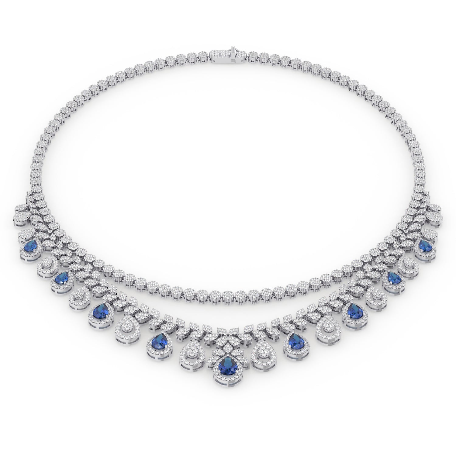 Collier Rivière Pluie Azur