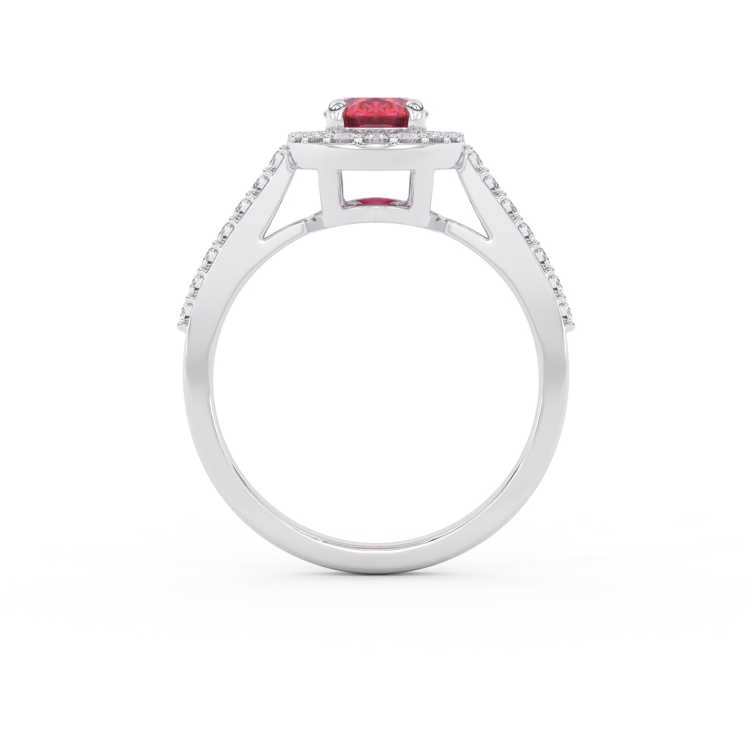 Halo Oval Larme de Rose