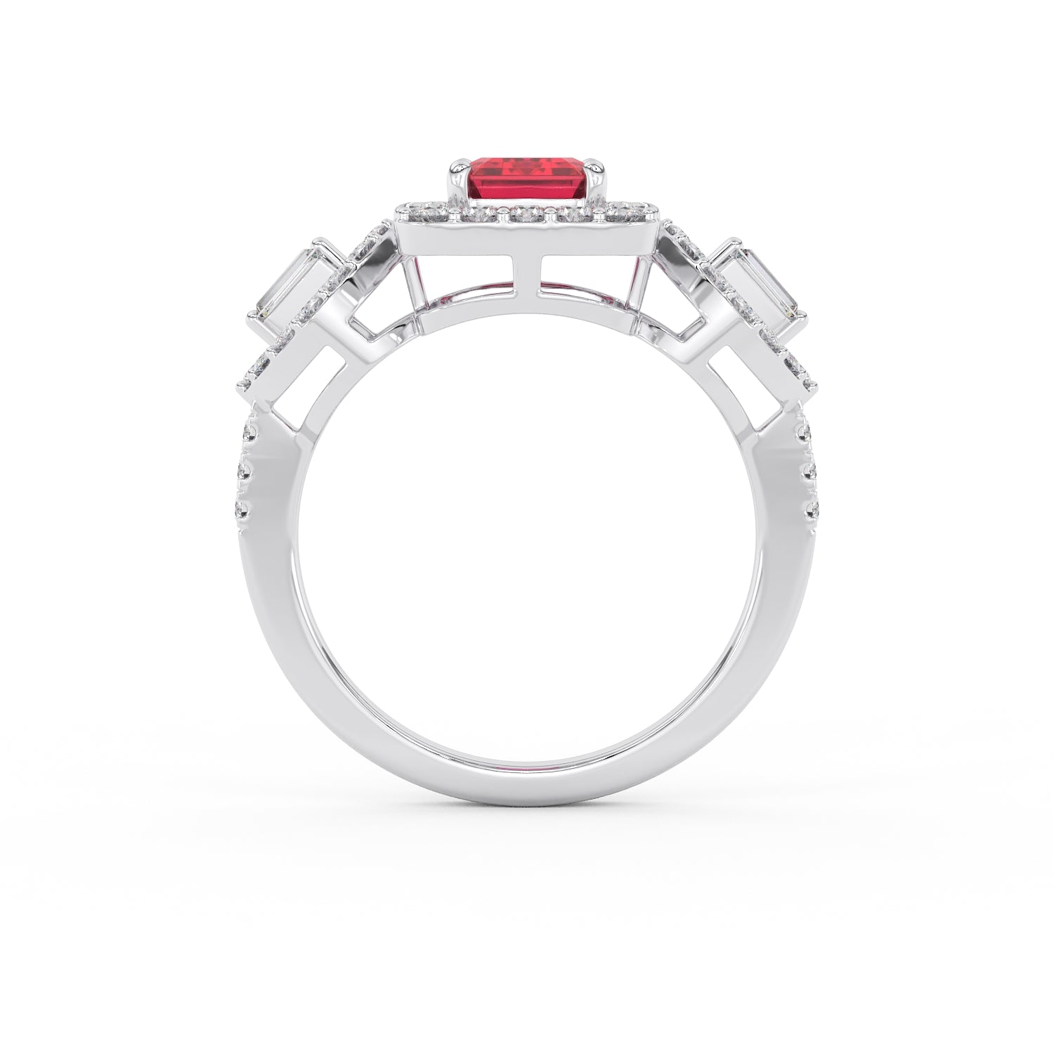 Halo Émeraude Larme de Rose