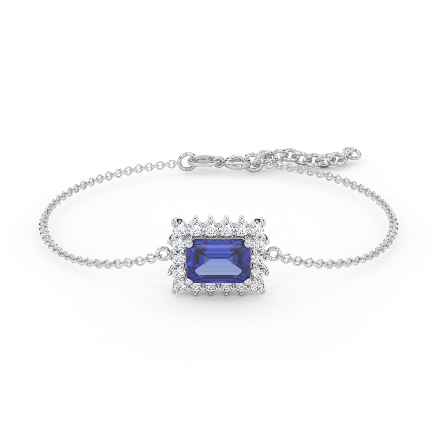 Bracelet Souple Reine Azur (Lab-Grown)