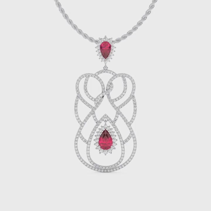 Sautoir Larmes de Rose